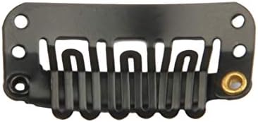 20 Pcs U-Shape Stainless Steel Snap Clips for Hair Extensions, Wigs, Hairpieces - Black Wig Accessories Clips & Combs - Image 4
