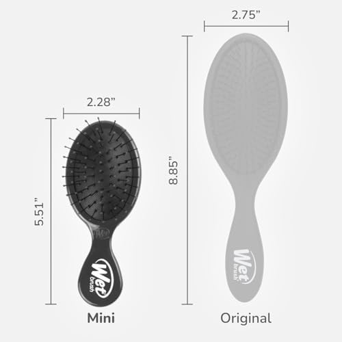 Wet Brush Detangling Brush, Mini Detangler (Black), Wet & Dry Tangle-Free Hair Brush for Women & Men, No Tangle, Soft and Flexible Bristles for Straight, Curly, and Thick Hair - Image 5