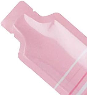 QQ Studio Pack of 100 Color Aluminum Metallized Foil Single-Use Dispenser Tip Open Bottom Heat Seal Sample Pouch (2" x 4.3", Pink w/White & Pink Stripes) - Image 2