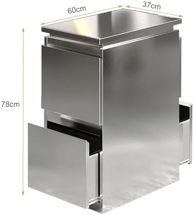 Stainless steel Beauty Salon Storage Cabinet, 3 Drawers Barber Salon Station for Hair Stylist, Barber Salon Station Styling Station Equipment, Barber Shop Beauty Spa Tattoo Tool Storage Cabinet - Image 2