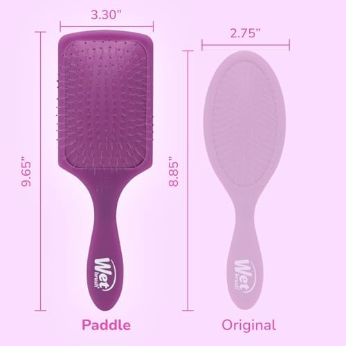 Wet Brush Paddle Detangler Hair Brush, Purple Frost - Ultra-Soft IntelliFlex Detangling Bristles with AquaVent Design - Spread Hair Treatments Evenly - Glides Through Tangles For All Hair Types - Image 5