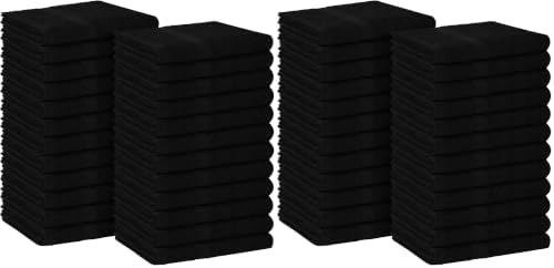 Avalon Towels Salon Towel - Black Hand Towels Bulk Pack of 48-100% Cotton Absorbent Spa, Facial & Gym Towel for Working Out - 16x27 Inches (Not Bleach Proof) by AvalonTowels