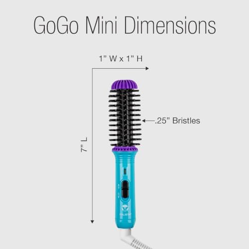 CALISTA GoGo Mini Heated Round Brush, Corded On-the-Go Styling, Berry Burst - Image 3