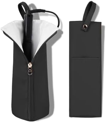 Holder & Mat for Curling Iron Flat Iron, Heat Resistant Hot Hair Tool Travel Bag Case （black） by Unknown