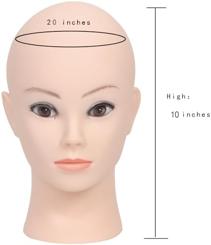 Female Cosmetology Bald Manikin Mannequin Head for Wigs, Wig Display, Glasses Display with Free Clamp - Image 5