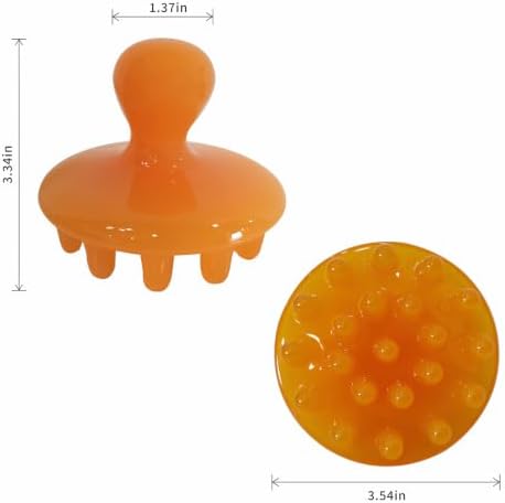 Scalp Massage Brush Meridian Acupuncture Massager Head Scrubber Tool Yellow - Image 2