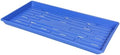 SUNPACK 10" x 20" Heavy Duty Shallow Plastic Seed Starting Tray, Blue, 1" - Lined with Drainage Holes for Excess Water and Aeration, Ideal for Greenhouses or Indoor Gardening by SUNPACK