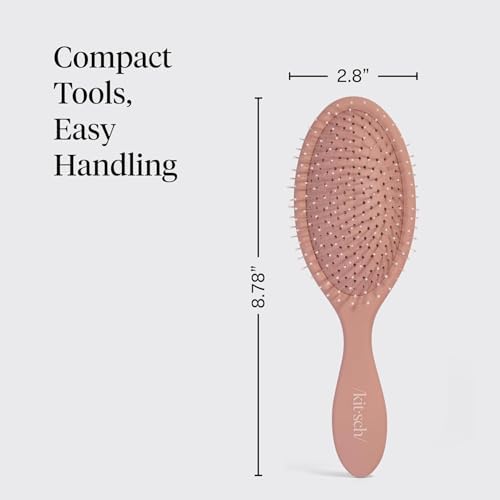 Kitsch Wet Dry Brush Detangler – Hair Brush for Women - Terracotta - Image 4