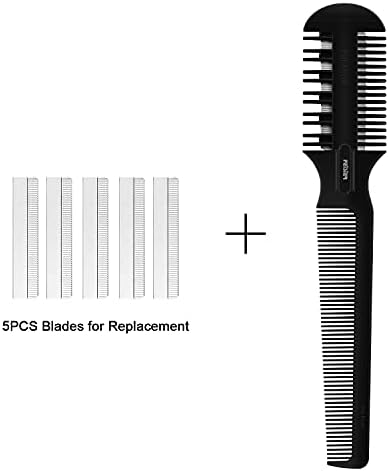 Hair Cutting Comb - Double Edge Razor for Thin and Thick Hair Trimming and Styling with 5 PCS Spare Blades - Image 2
