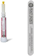 Beauty Secrets Drip & Clog Proof Nail Glue (1 Pack) Bundled with Zebra Cushion Nail File Medium Coarse 180/100 Grit by Beauty Secrets by BeautySecrets