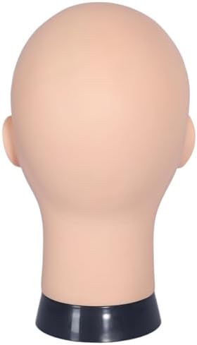 Bald Female Mannequin Head Makeup Training Head Wig Head Professional Cosmetology for Wig Making and Display Hat Helmet Glasses Display Head Model with Free Clamp Stand - Image 5