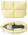 Comfyable Puffy Electronics Organizer Travel Case, Cute Tech Pouch for Women Men, Cable Storage Bag for Charger, Phone, Power Bank, Cord, Compact Tech Accessories Pouch, Butter Yellow by Comfyable