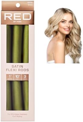 Red by Kiss Satin Flexi Heatless Curling Rods, Damage Free & Frizz Free No Heat Soft Curls, Silky Satin to Prevent Breakage, Comfortable Pin-Free Styling, Gentle Rollers for All Hair Types - Image 5