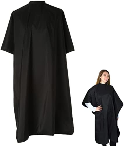 Black Hair Coloring Cape - Water-Resistant Salon Cape for Women - Image 3