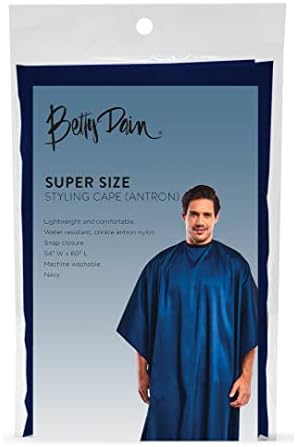 Betty Dain Lightweight Crinkle Nylon Hair Cutting/Styling Cape, Navy - Image 6