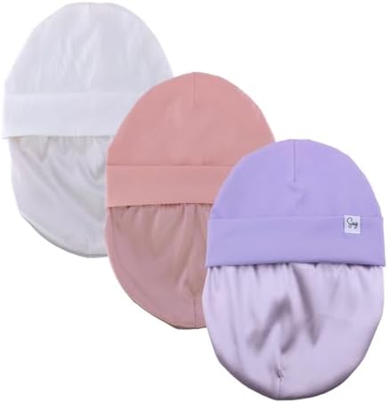 Jersey Beanie Hat for Newborn Baby Boys Girls Silky Satin Lined Hats Bonnet Toddler Infant Little Kids Beanies Caps - Image 5