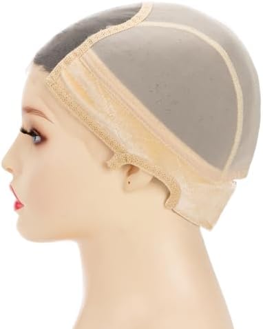 Lace Wig Caps for Women Non-Slip Wig Caps with Grip Band for Keeping Wigs in Place 5x4 Glueless Wig Grip Cap with Transparent Lace Caps Adjustable Elastic Headband (Beige) - Image 6