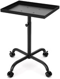 Salon Tray on Wheels, Salon Tray Cart Tattoo Tray Rolling Trolley, Hair Stylist Tray Height Adjustable, Dental Tray Hairdresser Tray Rolling Table Tray Cart (Black) by FLOLXNB