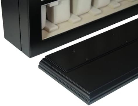 TIMELYBUYS 30 Piece Black Wood Watch Display Wall Hanging Case and Storage Organizer Box and Stand for Oversized Watches - Image 5