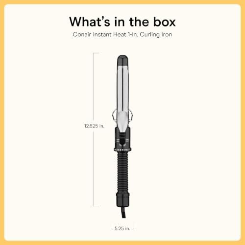 Conair Curling Iron​, Fine to Thick Hair, 1-in. Barrel, Black/Silver - Image 7