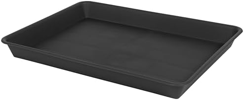 VUWEZ Plant Saucer Growing Trays, Seed Starter Tray, 14"x11", Heavy Sturdy Plastic Microgreens Saucers, Propagation Saucer Rectangular, Humidity Trays, Seedling Seed Starter Growing Tray by VUWEZ