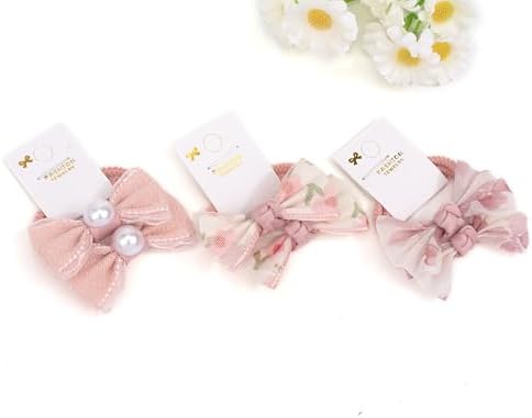 10 pairs Hair Ties With Bows 1.2 Inch Small, Ponytail Holders Pigtails Elastic Bands Hair Accessories For [Toddler] Kids [Baby] [Girl]s (Set-A) - Image 5