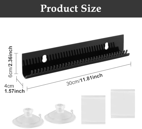 Hair Extension Holder for Styling, Hair Extension Hanger Braiding Hair Rack w/2 Suction Cups, Hair Extension Display Hair Hanger Tool for Washing, Coloring and Blow-Drying of Weft(COLOR:Black) - Image 2