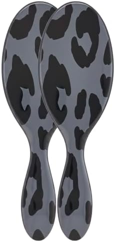 Wet Brush Original Detangler Hair Brush, Dark Gray Leopard (Safari), Ultra-Soft IntelliFlex Bristles, Detangling Bristles Glide Through Tangles (Wet & Dry Hair), Women & Men (Pack of 2) by WetBrush