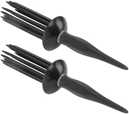 Curling Roller Comb Hairdressing Tool Soft for Curly Hair with 17 Teeth for Professional Salon Use Black Plastic 2 Pieces by Unknown