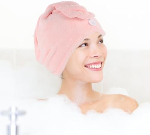 3Pcs Hair Drying Towels for Women, Coral Fleece Quick Dry Hair Wrap - Image 5