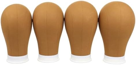 XTREND 21"-24'' Poly Canvas Block Head for Making Head Weft/Wig/Hair Extension Making Display Styling Mannequin Head with Stand Set Manikin Canvas Head Hair Accessories - Image 6