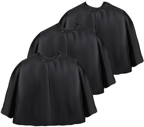 Short Barber Cape,Salon Apron for Hair Cutting Dye Coloring,Black by YELEGAI
