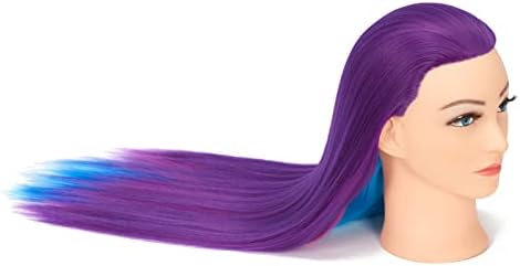 26"-28" Synthetic Fiber Hair Mannequin Head Styling Training Head Doll Head - Image 5