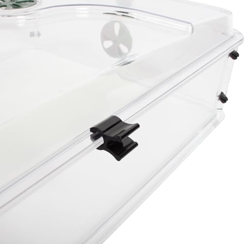 24" x 15" x 12.75" Domed Propagator with 2 Height Extenders and Locking Clip Set, Green - Image 3