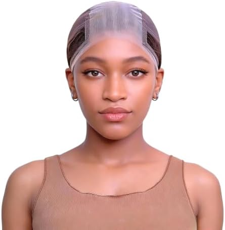 Lace Wig Grip Cap for Glueless Wig 4x5 Transparent Lace Reusable Wig Caps, Wig Grip Band for Lace Front Wigs to Keep Wigs in Place, Adjustable Wig Cap with Grip Band Non Slip Cap for Women (Brown) by PrudenpHair