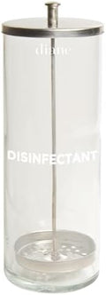 Diane Glass Disinfectant Jar for Sterilizing Hair Salon Shears, Combs, Barber Cleaning Supplies, Clippers, and Nail Tools – Large - 10” Tall x 3.4” Wide – 33 Fl Oz Capacity by Diane