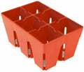 Epic Gardening 6-Cell Seed Starter Tray - 24 Trays - Terracotta by EpicGardening