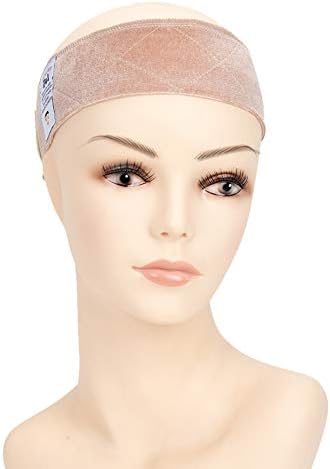 GEXWORLDWIDE GEX Beauty Flexible Velvet Wig Grip Wig Band Scarf Head Hair Band Adjustable Fastern (Cream) - Image 2