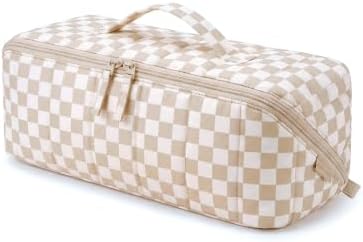 BAGSMART Hair Tools Travel Bag Compatible with Shark Flexstyle, Checkered by BAGSMART