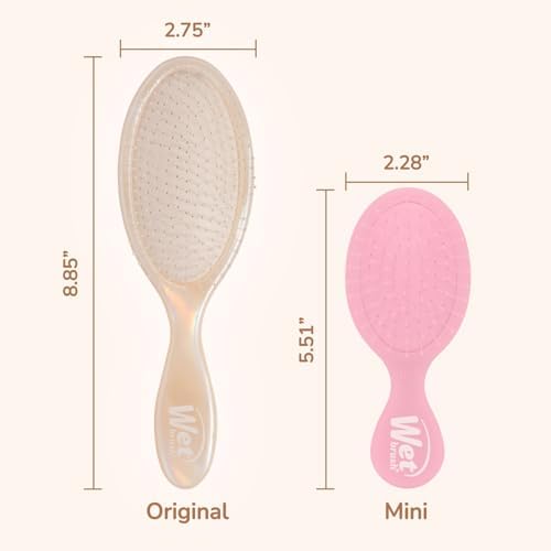 Wet Brush Original Detangler Hair Brush, Cream (Iridescence Icon), Ultra-Soft IntelliFlex Bristles, Detangling Bristles Glide Through Tangles, All Hair Types (Wet & Dry), Women & Men, Limited Edition - Image 5