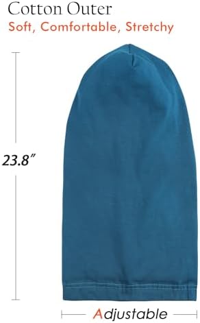 3 Size Satin Lined Sleep Caps for Braids,Dreadlocks Natural Curly Hair Adjustable - Image 4