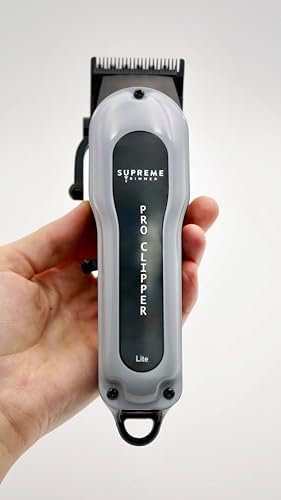 Supreme Trimmer 3-in-1 Barber Bundle | Pro Clipper Lite, DLC T-Shaper Trimmer & Crunch Foil Shaver | Professional Beard Trimmer Men’s Hair Clipper Kit | Black Lite Bundle - Image 6
