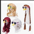 4Pcs Porch Goose Wigs Set Porch Goose Outfits Accessories for Outdoor Statue Accessories Garden Patio Yard Goosey Decoration (FZL-4Pcs-B) by Unknown