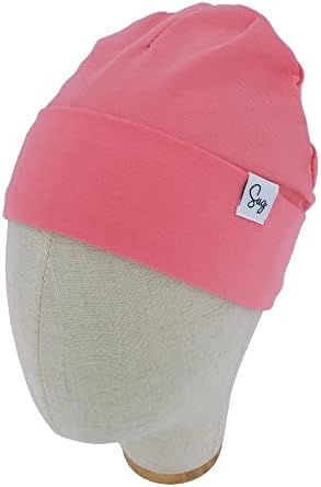 Jersey Beanie Hat for Newborn Baby Boys Girls Silky Satin Lined Hats Bonnet Toddler Infant Little Kids Beanies Caps - Image 2
