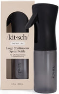 Kitsch Large Continuous Spray Bottle for Hair – Black,180ml by Unknown