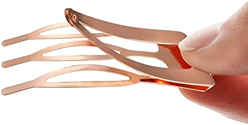 Chinco Rose Gold 24 Pcs Double Grip Hair Metal Snap Clips,2 Inch - Image 5