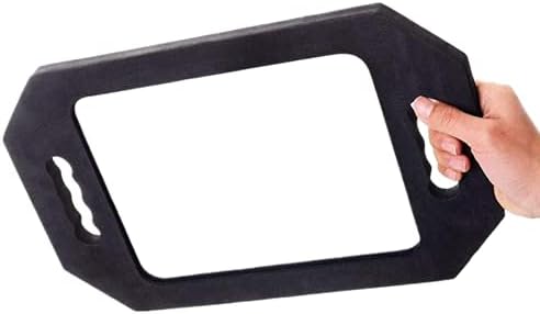 HREW Handle Mirror Large Rectangular Hand Held Mirror with Double Handle - Lightweight Hair Salon Equipment Hairstylist and Barber Accessories (1Pcs Rectangle) - Image 3