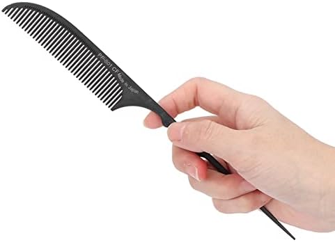 Rat Tail Comb, Professional Grade Heat Teasing Comb Hairdressing Styling Salon Combs for All Hair Types Black (PP-801) - Image 5