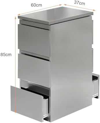 Stainless steel Beauty Salon Storage Cabinet, 3 Drawers Barber Salon Station for Hair Stylist, Barber Salon Station Styling Station Equipment, Barber Shop Beauty Spa Tattoo Tool Storage Cabinet - Image 2