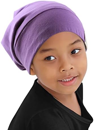 Kids Beanie Sleep Hats Bonnet for Child Natural Curly Frizzy Hair - Image 2